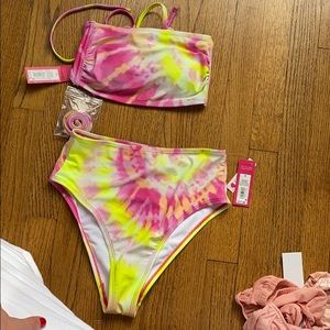 Tie dye target bikini